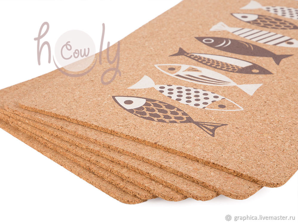 Подстановочные пробковые салфетки "Black Peixe" в интернет-магазине на ...