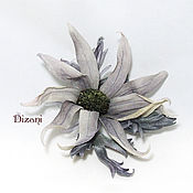 Цветы и флористика handmade. Livemaster - original item Chamomile brooch. Silk flowers, cloth flowers.. Handmade.