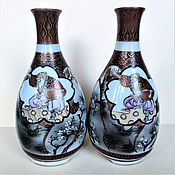 Винтаж handmade. Livemaster - original item Paired bottles for sake Kutani Japan 1880-1930. Handmade.