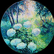 Картины и панно handmade. Livemaster - original item Pictures: Spatula. Hydrangea in the garden. Handmade.