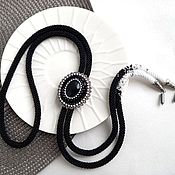 Аксессуары handmade. Livemaster - original item Bolo Tie Pendant string of beads Agate. Handmade.