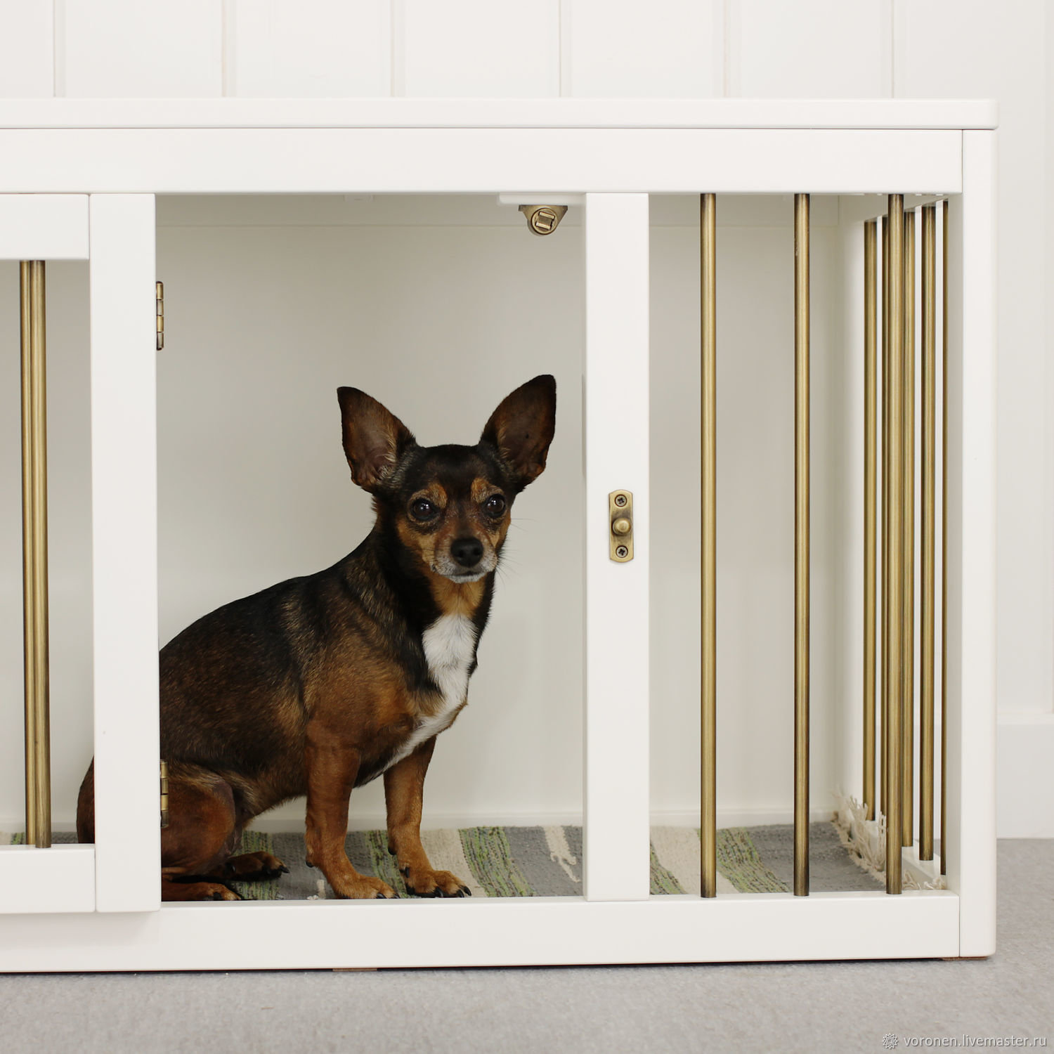 Белая клетка тумба для собаки в интернет-магазине Ярмарка Мастеров по ...