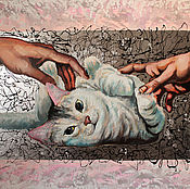 Картины и панно handmade. Livemaster - original item Paintings: the Beauty cat. Handmade.
