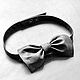 Bow tie made of genuine leather in black. Ties. NEW&W. Интернет-магазин Ярмарка Мастеров.  Фото №2