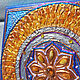Pintura de Mandala ámbar de la prosperidad en lienzo hecho a mano. Pictures. real-mandala. My Livemaster. Фото №5