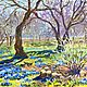 Oil painting 'Primroses in the Park», Pictures, Moscow,  Фото №1