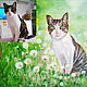 Painting cat portrait of a cat dog pet custom oil. Pictures. Yulia Berseneva ColoredCatsArt. My Livemaster. Фото №5