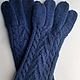 Knitted gloves 2173S, blue. Gloves. HOBBIMANIYA. My Livemaster. Фото №4