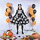 Halloween outfit 'Witch', skirt with skulls, longsleeve skeleton, Suits, Moscow,  Фото №1