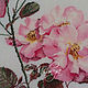 Вышитая картина "Розовый шиповник". Картины. О.Vishnya (вышивка, бисер, вязание). Ярмарка Мастеров.  Фото №6