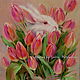 Oil painting on canvas. Delicate aromas of spring. Tulips Rabbit, Pictures, Moscow,  Фото №1