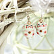 Handmade earrings. Fair Masters - handmade. Buy porcelain Earrings with Swarovski crystals `Maneki Neko`. Handmade. 
