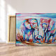 Oil painting on canvas with elephants 50/70 cm. Pictures. Painting World of Marina Lesina. Online shopping on My Livemaster.  Фото №2