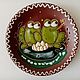 Ceramic saucer handmade: Frogs, Plates, Krasnodar,  Фото №1