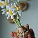  миниатюра белый нарцисс. Подарки на 8 марта. Рина Рыбакова (flowerina). Интернет-магазин Ярмарка Мастеров.  Фото №2