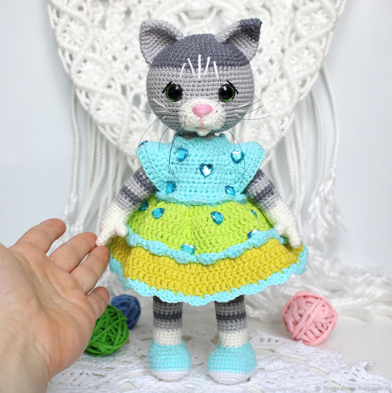 🧶Котёнок крючком. Схема вязания игрушки .