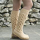 Demi-season boots ' Alena'. High Boots. KnittedBoots. My Livemaster. Фото №5