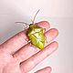Маленький зеленый клоп. Green Shield Bug. Palomena Prasina (фигурка). Статуэтки. Букашки. Ярмарка Мастеров.  Фото №5