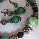 Boho necklace Lampwork Jade Black agate Ceramic. Chokers. Rimliana - the breath of the nature (Rimliana). My Livemaster. Фото №5