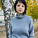 Свитер шелковый меринос. Свитеры. Оксана Акимова Вязание на заказ. Ярмарка Мастеров.  Фото №4