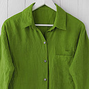 Одежда handmade. Livemaster - original item Women`s oversize shirt made of softened linen. Handmade.