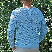 Мужская одежда handmade. Livemaster - original item Men`s sweater / Knitted longsleeve made of cotton/hemp. Handmade.