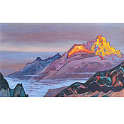 Картины и панно handmade. Livemaster - original item Painting copy of the Mountain landscape Roerich - Himalayas No. №2. Handmade.