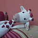 Stuffed Toy Giraffe Large Knitted White with Pink. Amigurumi dolls and toys. Вязаные игрушки - Ольга (knitlandiya). Online shopping on My Livemaster.  Фото №2