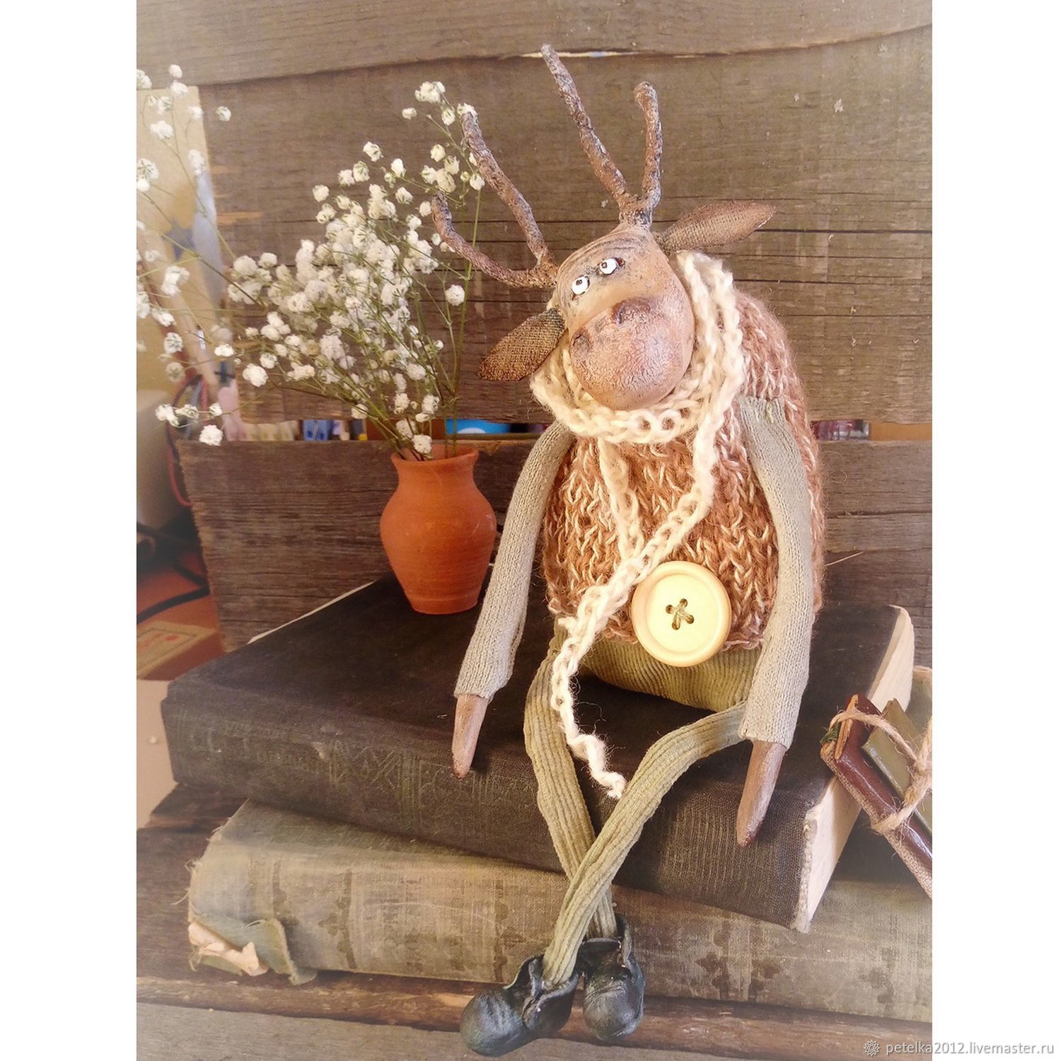  Christmas deer doll interior, Figurines, Zelenogorsk,  Фото №1