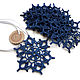 Snowflake blue 9 cm crochet, Christmas decorations, Moscow,  Фото №1
