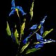 Order Mini paintings with irises. Small paintings with irises. Landscape irises. Zabaikalie. Livemaster. . Pictures Фото №3