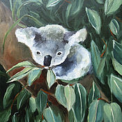 Картины и панно handmade. Livemaster - original item Koala Oil Painting 30 x 40 cm Australia. Handmade.