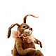 Rabbit, hare toy made of fur 55cm. Stuffed Toys. Dolls Elena Mukhina. My Livemaster. Фото №6