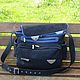  Men's leather bag OCEAN dark blue. Crossbody bag. Tais-bags. My Livemaster. Фото №5