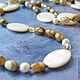 Long necklace of mother of pearl, agate, pearls and citrine Summer Style. Beads2. Designer jewelry by Anastasia (NASTYAGP). My Livemaster. Фото №5