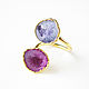 Quartz Ring, Lilac Ring, Turquoise Spring Ring. Rings. Irina Moro. My Livemaster. Фото №5