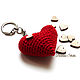 Order Keychain 5 cm Knitted heart red. BarminaStudio (Marina)/Crochet (barmar). Livemaster. . Gifts for February 14 Фото №3
