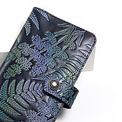 Сумки и аксессуары handmade. Livemaster - original item Dark Blue leather wallet. Handmade.