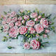Picture of wool Tenderness of roses. Pictures. Galina Ansiforova. My Livemaster. Фото №4