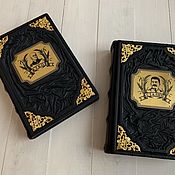 Сувениры и подарки handmade. Livemaster - original item Zhukov and Stalin (gift set of 2 leather books). Handmade.