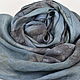 Silk scarf 'Urban jungle' Indigo blue EcoPrint, Scarves, Moscow,  Фото №1