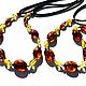 Amber Beads Choker made of natural stones gift to a woman, on a cord. Beads2. BalticAmberJewelryRu Tatyana. My Livemaster. Фото №4