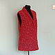 Knitted red vest. Vests. vyazanaya6tu4ka. Online shopping on My Livemaster.  Фото №2