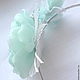 Rim with flowers from tissue ' aquamarine'. Headband. cbzybt. My Livemaster. Фото №5
