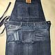 Джинсовый фартук универсальный. Фартуки. Jeans bags by Anna. Ярмарка Мастеров.  Фото №5