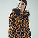 Rabbit fur leopard style jacket hood, Fur Coats, Moscow,  Фото №1