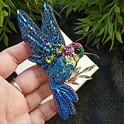 Украшения handmade. Livemaster - original item A brooch made of hummingbird beads.Handmade jewelry as a gift. Handmade.