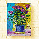 Painting of a rose in a vase 'Bright roses' in oil. Pictures. Svetlana Samsonova. Online shopping on My Livemaster.  Фото №2
