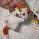 Котенок экзот. Игрушка из шерсти. Войлочная игрушка. Войлочные зверики Людмилы Демидович. Интернет-магазин Ярмарка Мастеров.  Фото №2