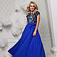 Womens dress, blue dress from handkerchief. Dresses. Дизайнерские платья Valensia Atelier. Online shopping on My Livemaster.  Фото №2